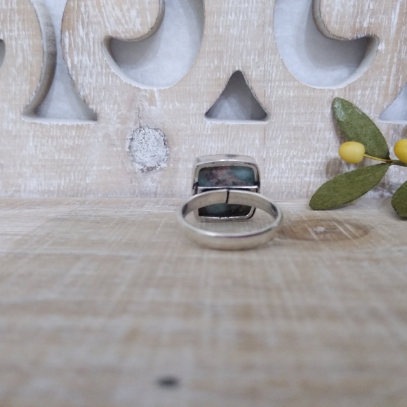LARIMAR SILVER STONE SILVER PLATED RING NWOT - Picture 4 of 6